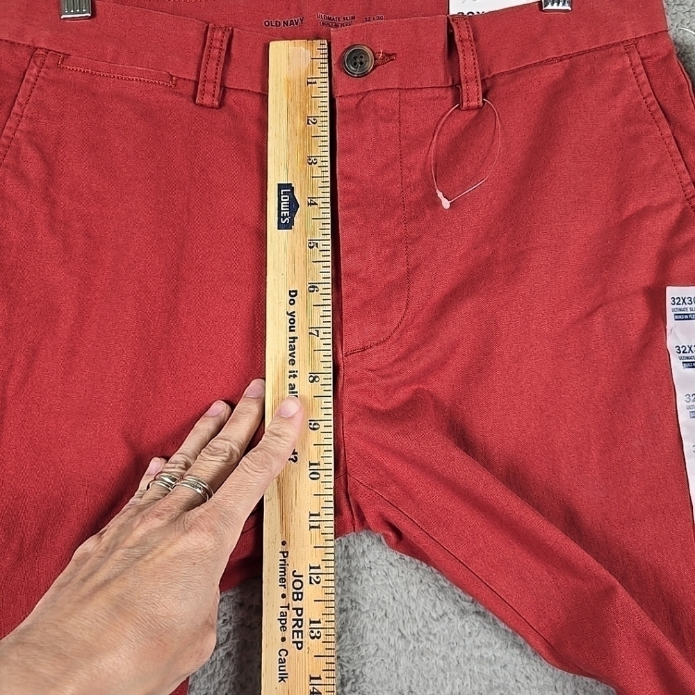 Old Navy Ultimate Slim Built In Flex Red Women's Pants Size 32 X 30 - Picture 8 of 16